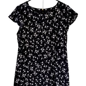 Black/White floral Adrienne Vittadini mini dress, size 10